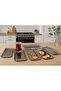 6-Piece Stainless Steel Silver Baton Tray, Tea and Coffee Presentation Tray, Decorative Serving Tray