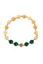 Certified Citrine & Faceted Malachite & Hematite & Zircon Apparatus Bracelet - 6