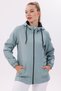 Sports Women's Mint Green Lined Waterproof and Wind Resistant Hooded Raincoat with Pockets