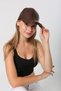 Classic Brown Color Plain Visor Leather Baseball Cap - Simple Stylish Design Spk1104 - 6