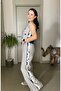 Cotton Linen Embroidery Embroidered Soft Texture Vest Pants Set - 3