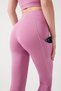 Women's Lavender High Waist Smoothing Double Pocket Below Knee Capri Leggings Capri - 5