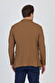 Lores Men's Mustard Unlined Soft Herringbone Patterned Stretch Fabric Lycra Sports Blazer Jacket - 6