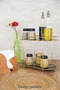 Oval Bathroom Organizer Multi-Purpose Makeup Jewelry Organizer Gold Service Presentation Stand - 2