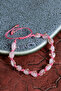 Certified Pink Quartz & Hematite Natural Stone Macrame Bracelet - 2