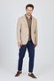 Vitanes Men's Beige Unlined Soft Plaid Stretching Fabric Lycra Sports Blazer Jacket - 7