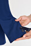 Bortolo Men's Cobalt Blue Knitted Stretching Lycra Mono Collar Slim Fit Sports Blazer Jacket - 4