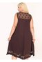 Chest and Back Lace Low-Cut Hem Ruffle Detail Plus Size Design Dress - 7