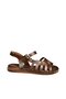 U390903103 Brown Genuine Leather Women's Sandals - 3