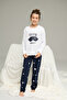 White Star Pattern Cotton Crew Neck Knitted Pajamas Suit25241128 - 6