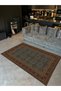 Mosso Gray Gray Theme Traditional Motifs Patterned Woven Base Vintage Decorative Carpet Mosso173Grey - 3