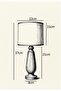Magnolia Table Lampshade Wooden Body Fabric Headboard Decorative Table Lamp Night Light - 5