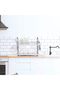 Kitchen Dish Drying Rack – Chrome-Plated Iron Dish Drainer with Utensil Holder – Space-Sa - 4
