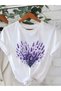 Lavender and Heart New Season Modern Design Custom Print Women Unisex Oversize Crew Neck T-Shirt