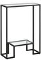 FFD Console Table Pre Assembled Glass Shelves with Metal Frame Entrance Console Table Sofa - 6