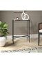 FFD Modern Console Table with Glass Shelves & 1.3cm Thick Metal Frame - Pre-Assembled 3-Tier - 4