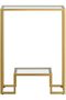 FFD Pre-Assembled Console Table with Glass Shelves and 1.3cm Thick Metal Frame - Modern Entryway - 6