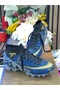 Vinnex Sports Football Shoes with Lycra Socks - Sax Black - 2