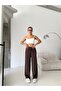 Women's High Waist Wide Leg Elastic Waist Comfortable Cut Pants Zyn-58800 - 4