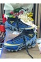 Vinnex Sports Football Shoes with Lycra Socks - Sax Black