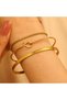Gold Color Stainless Steel 3-Piece Women's Bracelet Set – Modern & Lasting Sparkle - 3
