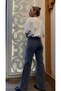 Cannes////////Women's High Waist Jean Palazzo Pants - 4