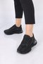 Women's Sports Shoes Stoned Leopard Patterned Orthopedic Sole Black Color - 4