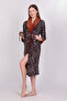 Elegant Stylish Leopard Pattern Niki Velvet Bamboo Cotton Dressing Gown