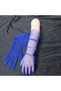Miva Sparkle Tulle Long Children's Gloves Cobalt Blue - 7
