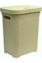 - LAUNDRY BASKET WITH LID - GREY 50 LTR CAPACITY - 3