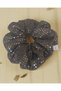 Women's Elastic Gold Colored Sequin Bagel Scrunchie Buckle - 3