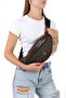Women's Patterned Mechanized Wallet and Waist and Shoulder Bag with Cross Shoulder Strap - Brown - 2