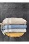 Lora 3-Piece Bath Towel Set – 100X150 cm 100% Cotton, Soft Textured, Knitted Fringe - 3