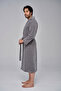 Stylish Checkered Jacquard Bamboo Cotton Men's Dressing Gown - 4