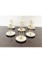18 Pieces Porcelain Plate Tea Set - 6 Cup - 6 Plate - 6 Butterfly Spoons - Eva Cup with Gold Details - 2