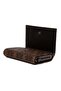 Women's Patterned Mechanized Wallet and Waist and Shoulder Bag with Cross Shoulder Strap - Brown - 5