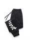 Black Butterfly Flower Printed Women's Unisex Sweatpants