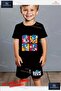 Children's Unisex “Sonic 4 Square Photo Icing“ Custom Printed Crew Neck T-Shirt - Shorts Set - 2