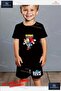 Kids Unisex “Sonic 3Lu Mania Ust Writing“ Custom Printed Crew Neck T-Shirt - Shorts Set - 2