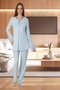 Effortt Maternity Maternity Lace Long Sleeve Pajama Set and Dressing Gown 4084 - 2