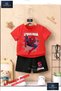 Children's Unisex “Spdrmn Agli Ag Atan“ Custom Printed Crew Neck T-Shirt - Shorts Set