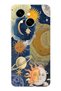 حافظة سيليكون شفافة متوافقة مع TECNO Spark Go 1 بتصميم Sun and Moon Universe