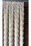 Linen Textured Tasseled Ecru Panel Background Curtain Luxury Single Wing 1/3 Tight Pleated - 6