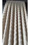 Linen Textured Tasseled Ecru Panel Background Curtain Luxury Single Wing 1/3 Tight Pleated - 4