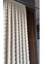 Linen Textured Tasseled Ecru Panel Background Curtain Luxury Single Wing 1/3 Tight Pleated - 2