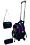 2-Stage Portable 3-Set Primary School Backpack with Wheels and Character Pattern - 3