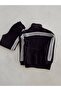 Oversized Unisex Striped Cardigan Tracksuit Set - 4