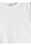 Alita City Lcw Kids White Oval Neck Bow Detailed Girls' T-Shirt - 2