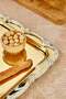 Square Series Metal Presentation Promise Engagement Tray, Gold Tray Silver Accessory - 7