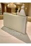 Skin Nude Satin Color Gold Detailed Evening Dress Bag Evening Bag Engagement Wedding Bag